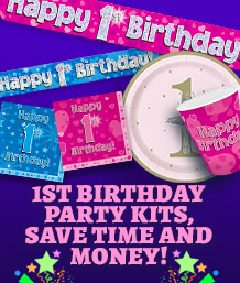 1st Birthday Party Packs - Party Save Smile